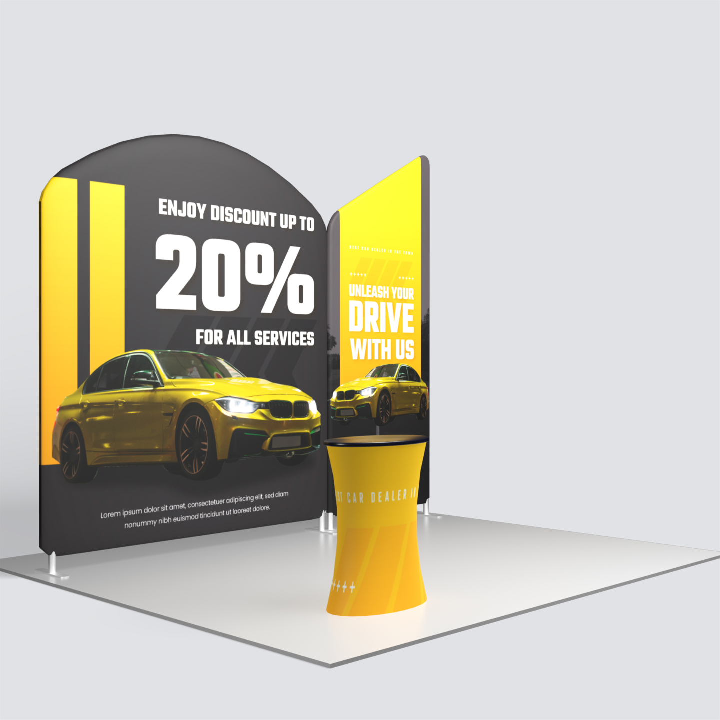 10ft x 10ft expo booth kit A10-04, photo 2 by Graphics Design Media, Las Vegas