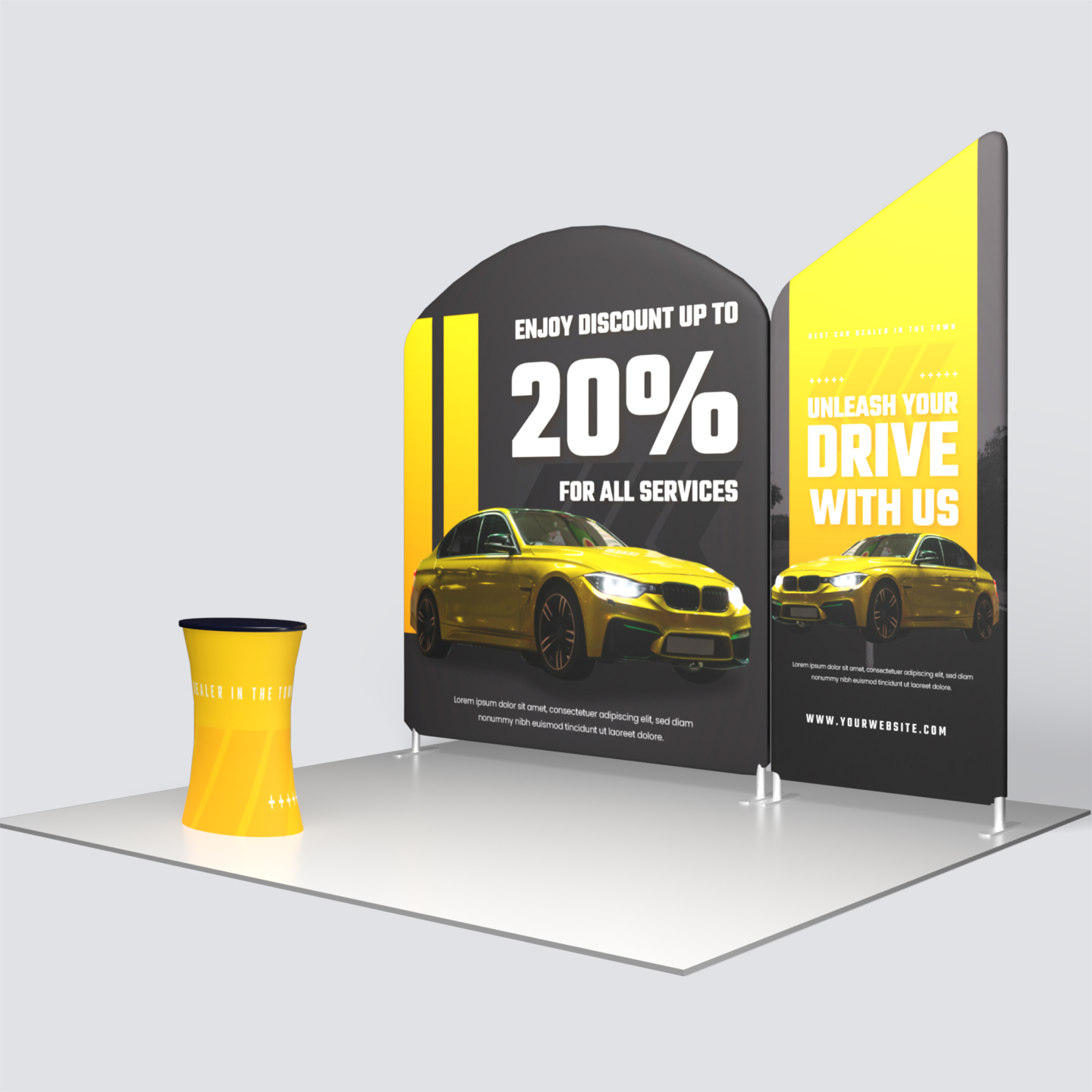 10ft x 10ft expo booth kit A10-04, photo 3 by Graphics Design Media, Las Vegas