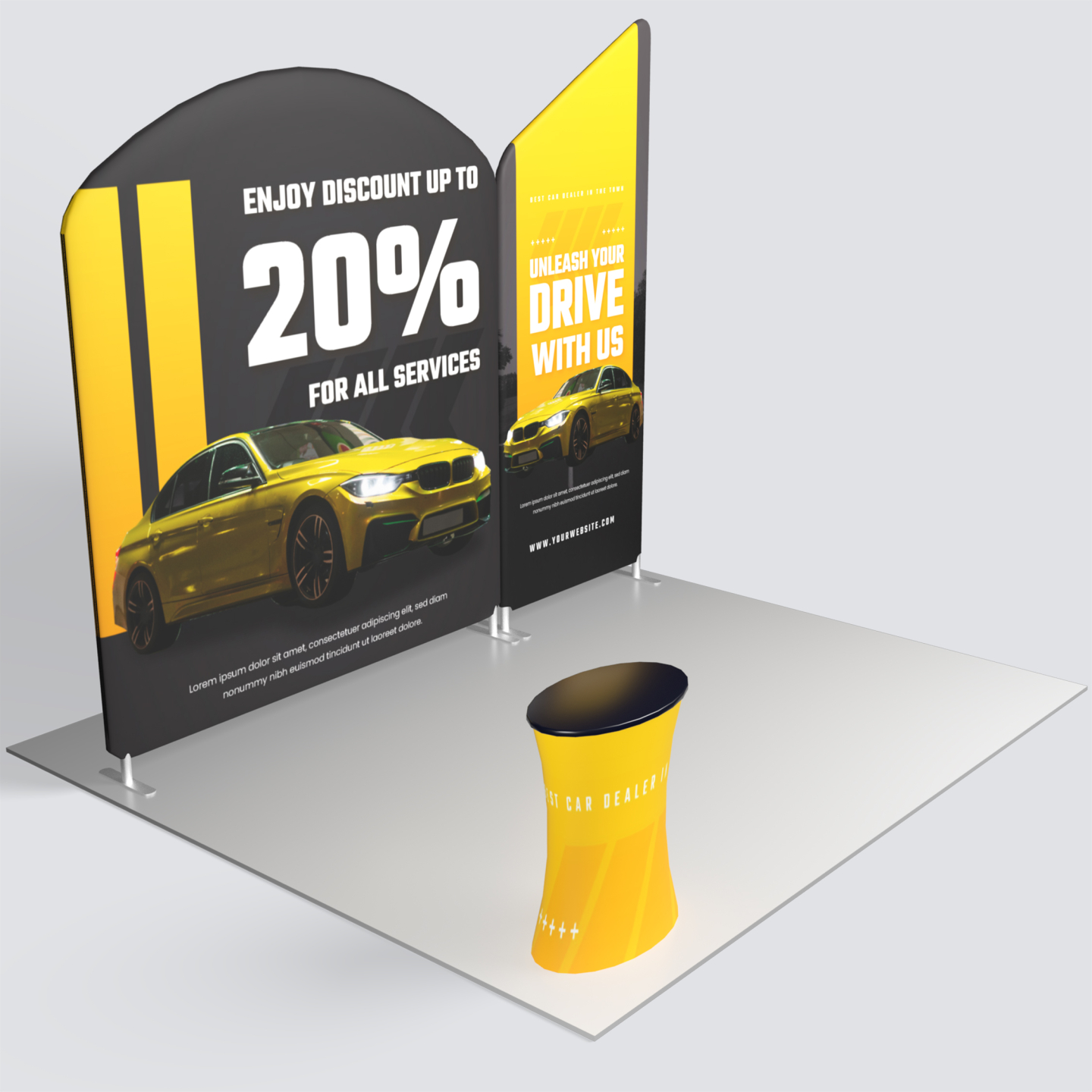 10ft x 10ft expo booth kit A10-04, photo 4 by Graphics Design Media, Las Vegas