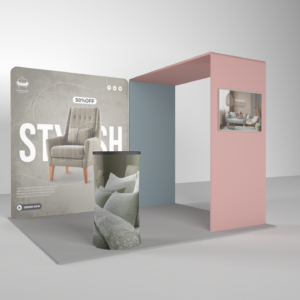 10ft x 10ft expo booth kit A10-01, photo 1 by Graphics Design Media, Las Vegas