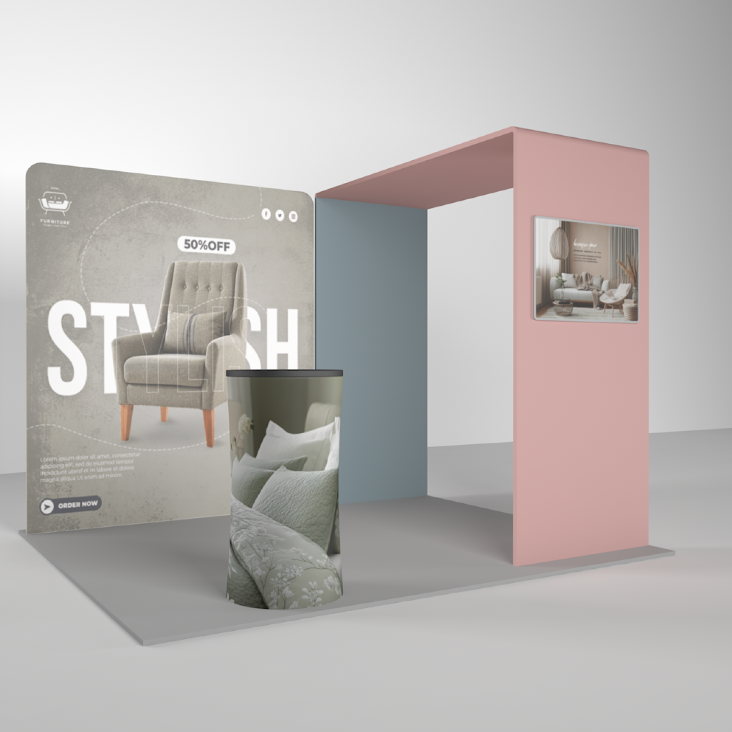 10ft x 10ft expo booth kit A10-01, photo 1 by Graphics Design Media, Las Vegas
