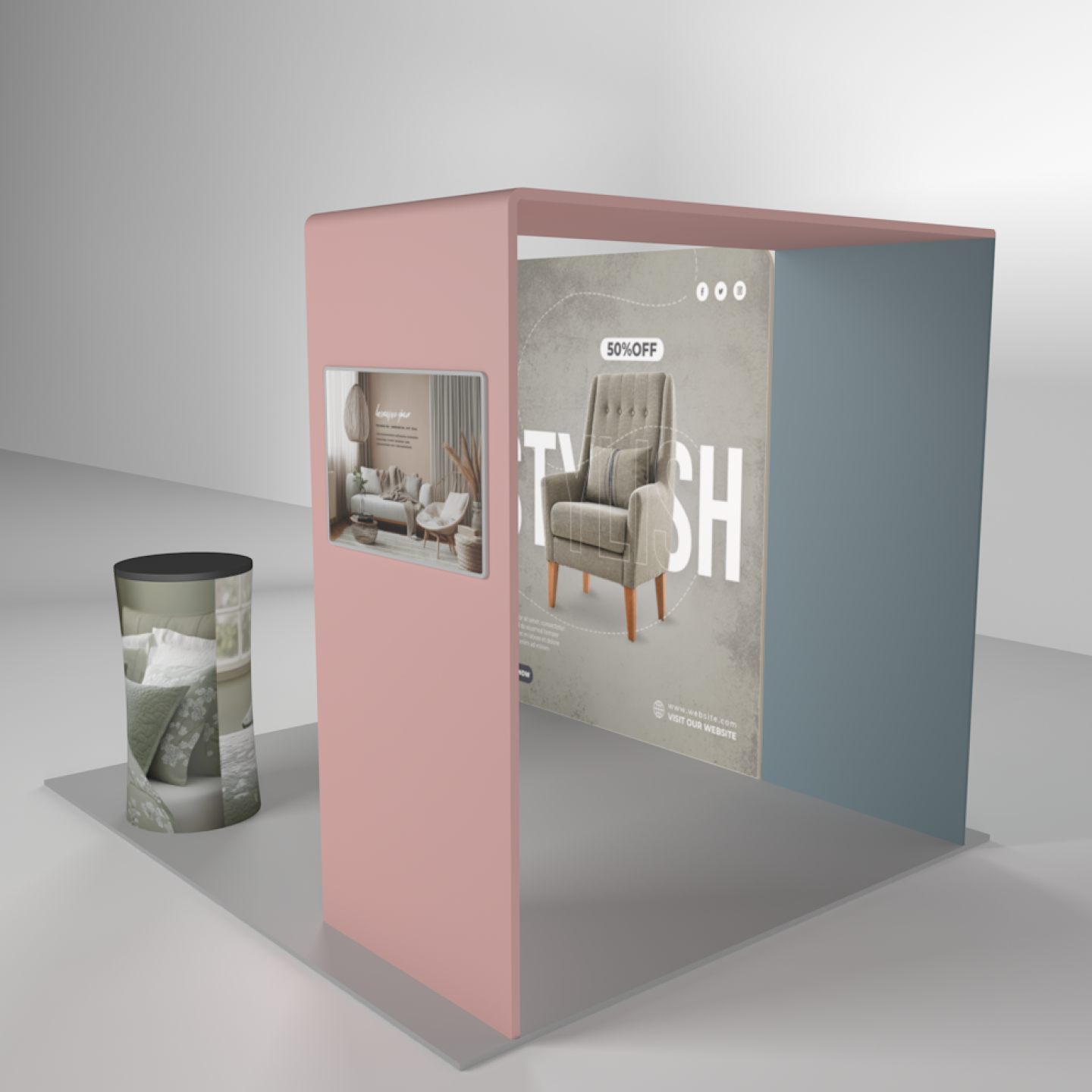 10ft x 10ft expo booth kit A10-01, photo 3 by Graphics Design Media, Las Vegas