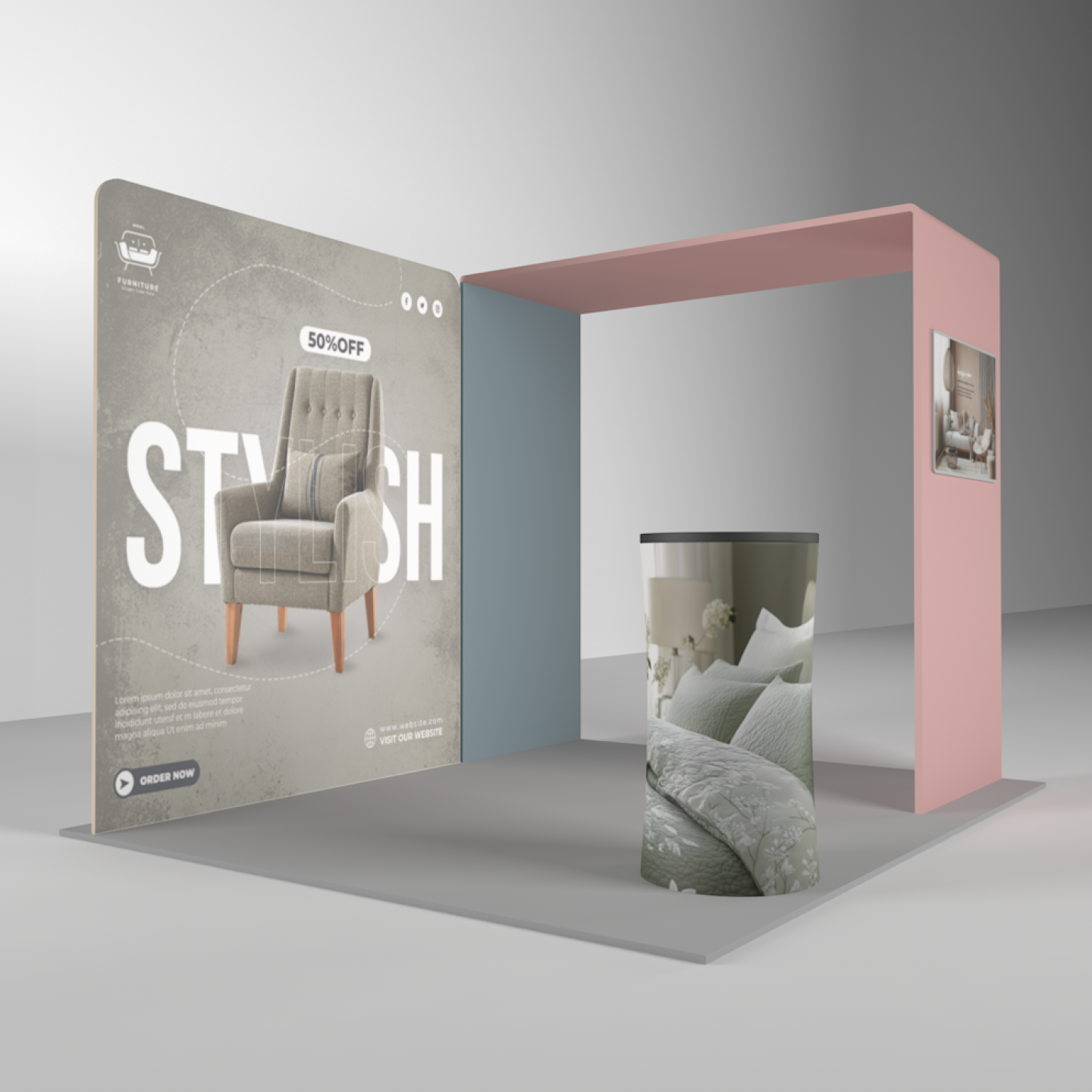 10ft x 10ft expo booth kit A10-01, photo 5 by Graphics Design Media, Las Vegas