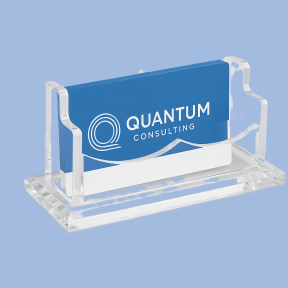 Acrylic business card holder horizontal
