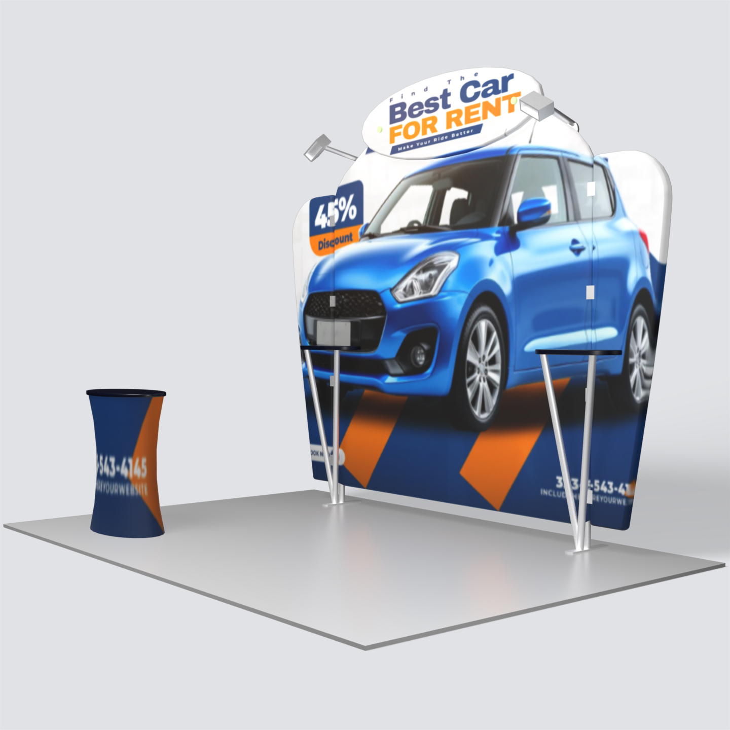 10ft x 10ft expo booth kit A10-06, photo 3 by Graphics Design Media, Las Vegas