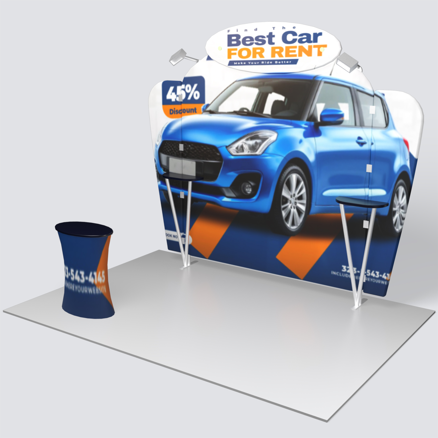 10ft x 10ft expo booth kit A10-06, photo 4 by Graphics Design Media, Las Vegas