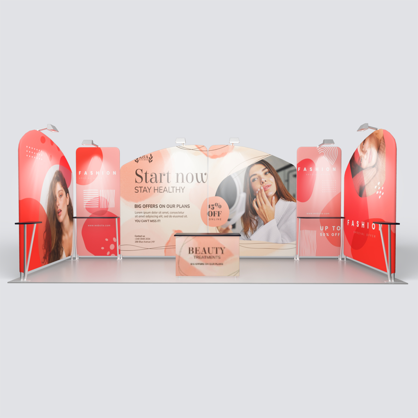 10ft x 20ft expo booth kit A20-01, photo 1 by Graphics Design Media, Las Vegas