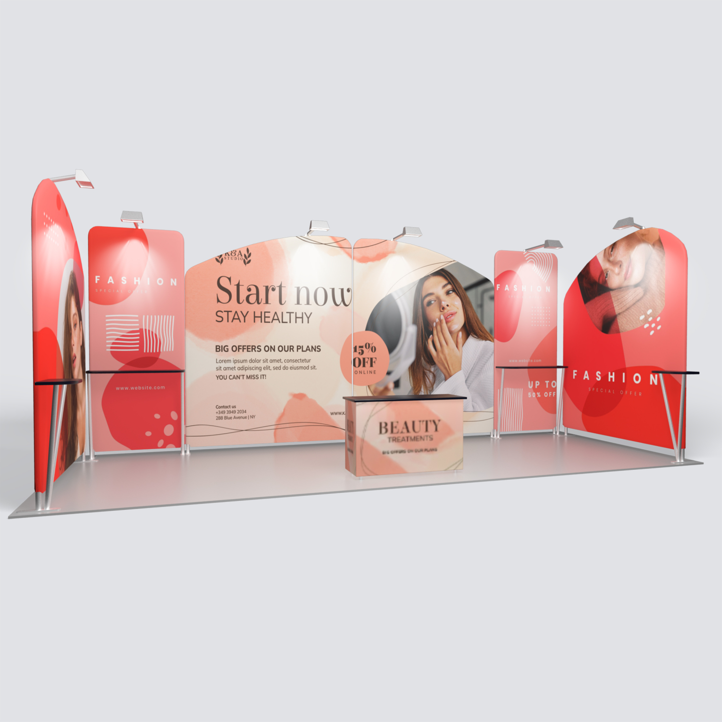 10ft x 20ft expo booth kit A20-01, photo 2 by Graphics Design Media, Las Vegas