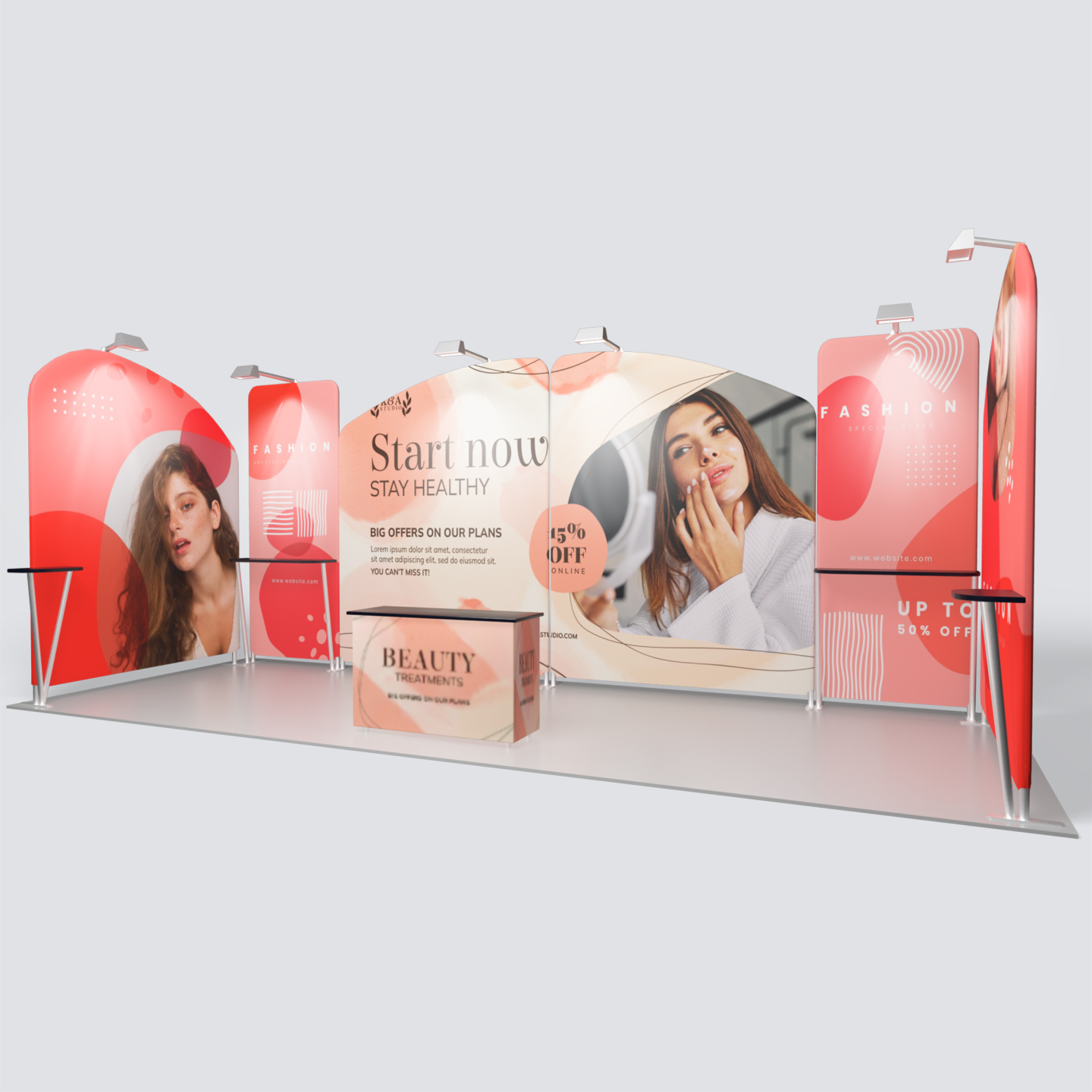 10ft x 20ft expo booth kit A20-01, photo 3 by Graphics Design Media, Las Vegas