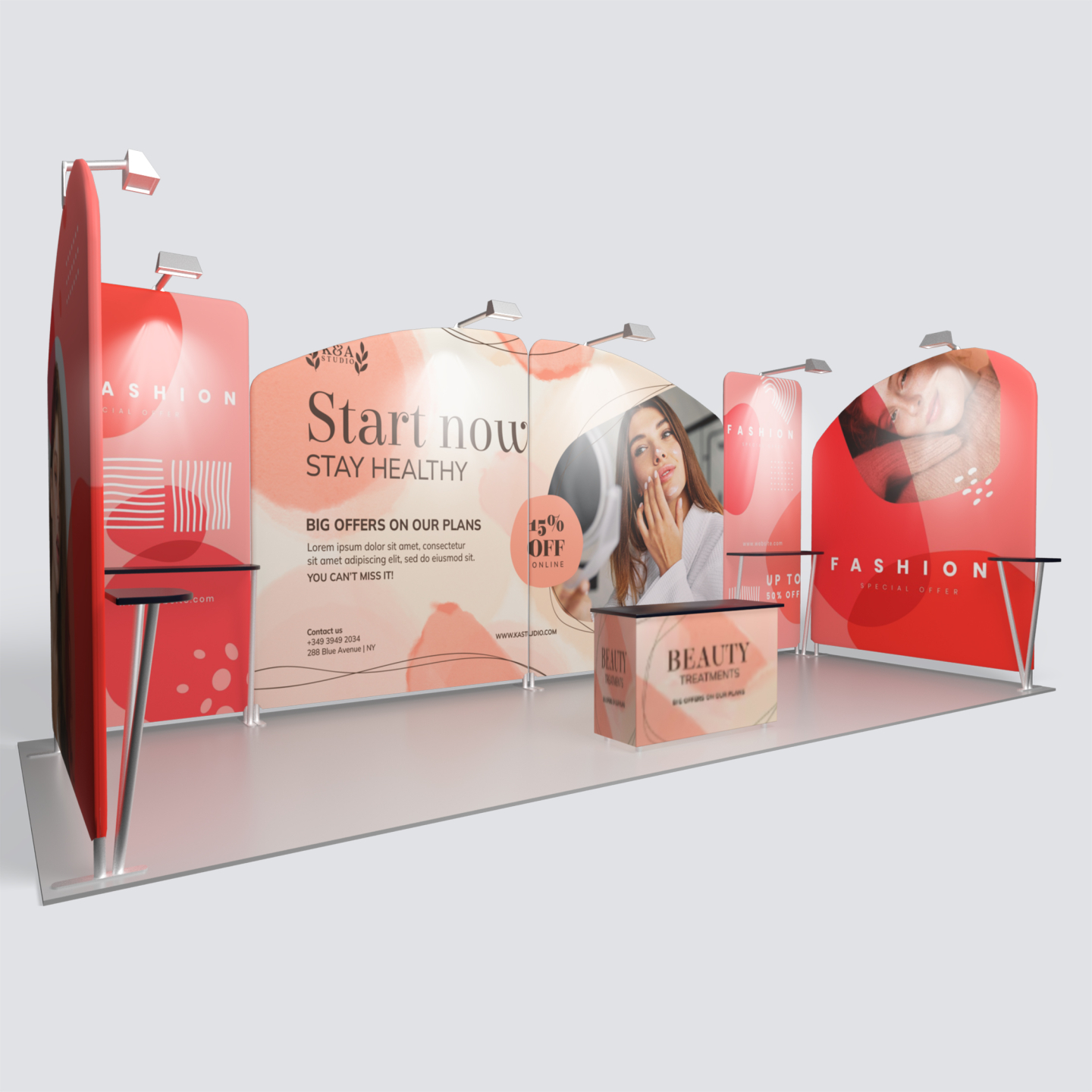 10ft x 20ft expo booth kit A20-01, photo 4 by Graphics Design Media, Las Vegas