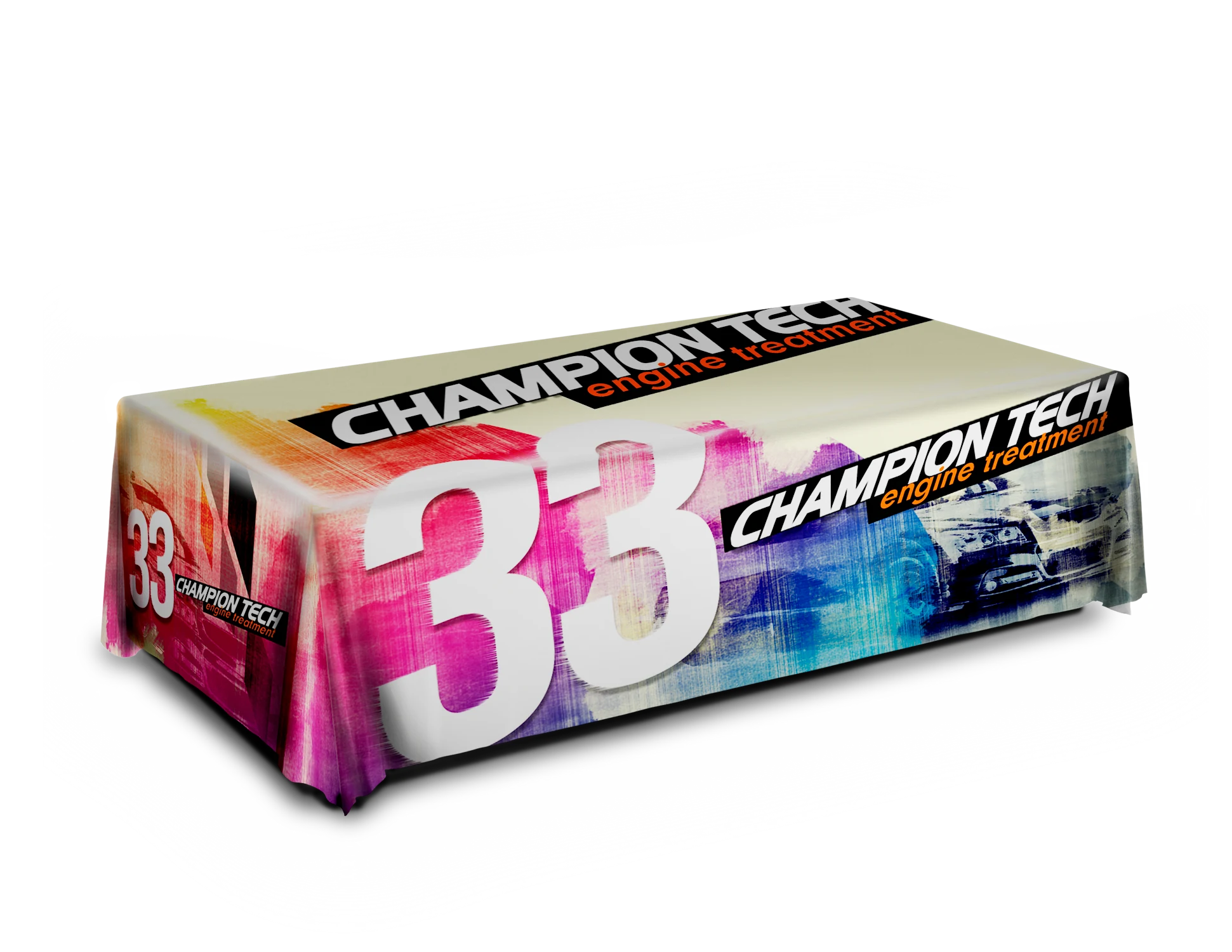 Full-color printed custom table throw