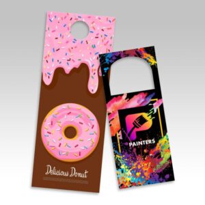 Custom printed door hangers for real estate, service and marketing use