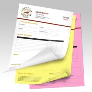GDM 3-Part NCR Carbonless Forms with Variable Numbering