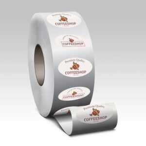 Oval-shaped roll labels - custom printed labels by Graphics Design Media