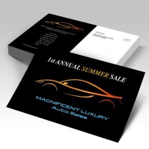 Raised Spot UV Postcards printed by Graphics Design Media in Las Vegas