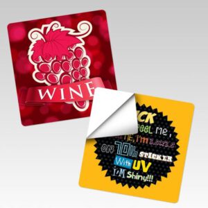 Custom printed rounded corner stickers from Graphics Design Media