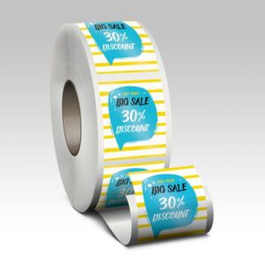 Semi-gloss finish roll labels - custom printed labels by Graphics Design Media