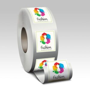 Roll of custom printed square roll labels from Graphics Design Media