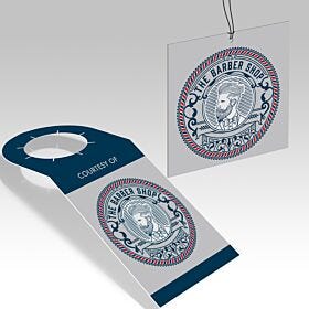 Suede Hang Tags sample
