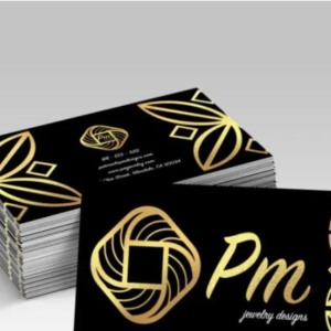 Graphics Design Media Foil Worx business cards with bold single or double foil stamped accents.