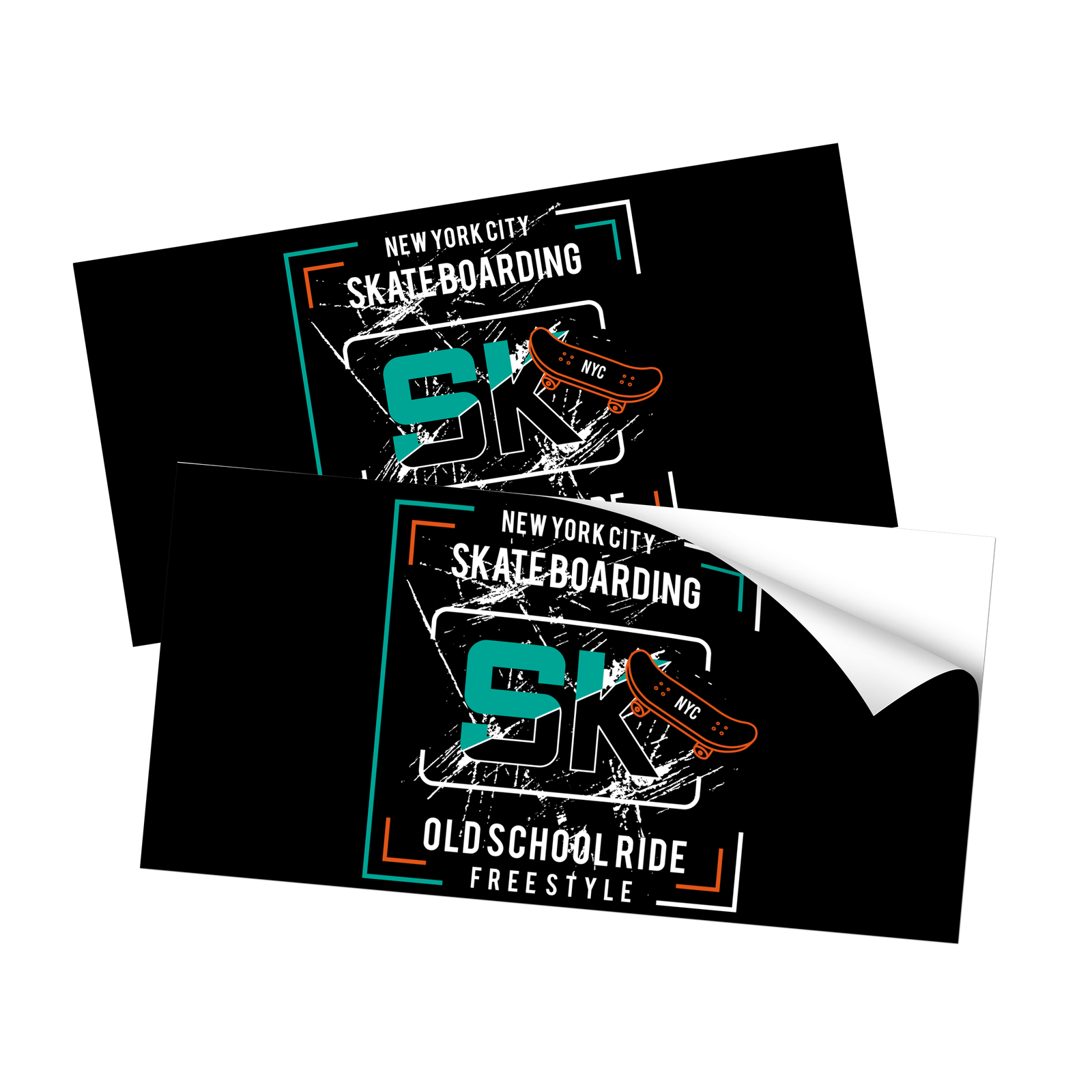 Custom die-cut vinyl decal example