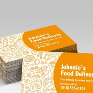 Graphics Design Media magnetic business cards designed to stick to refrigerators, filing cabinets, and metal surfaces.