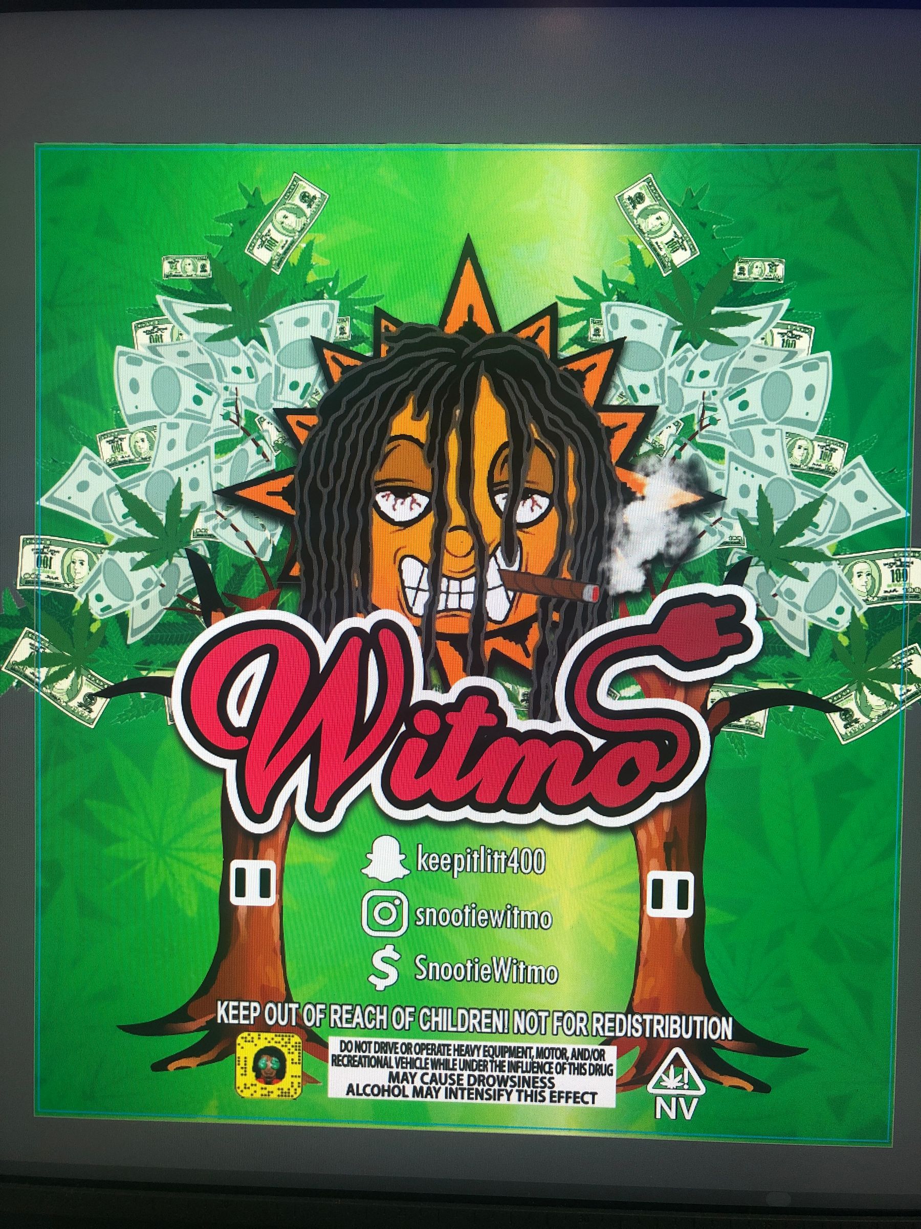 Green full-color printed promotional flyer for Witmo