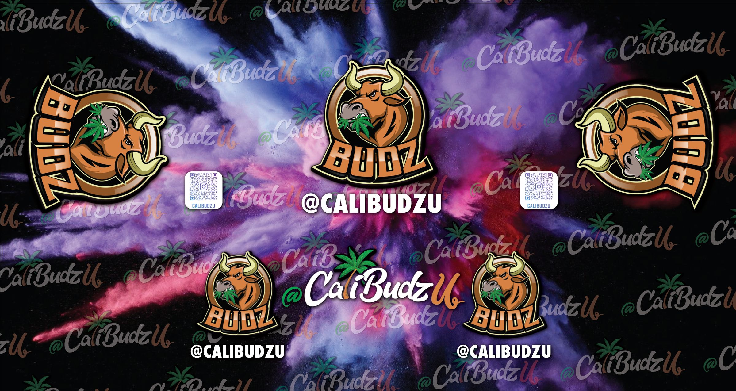 Flat table throw design layout for Cali Budz