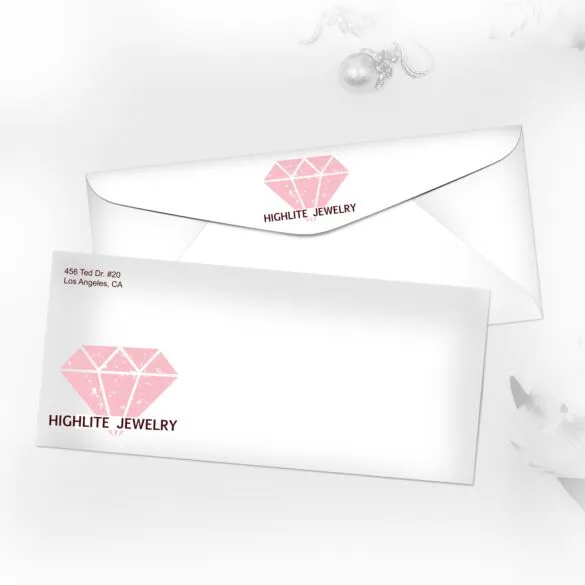Uncoated envelopes jewelry brand sample