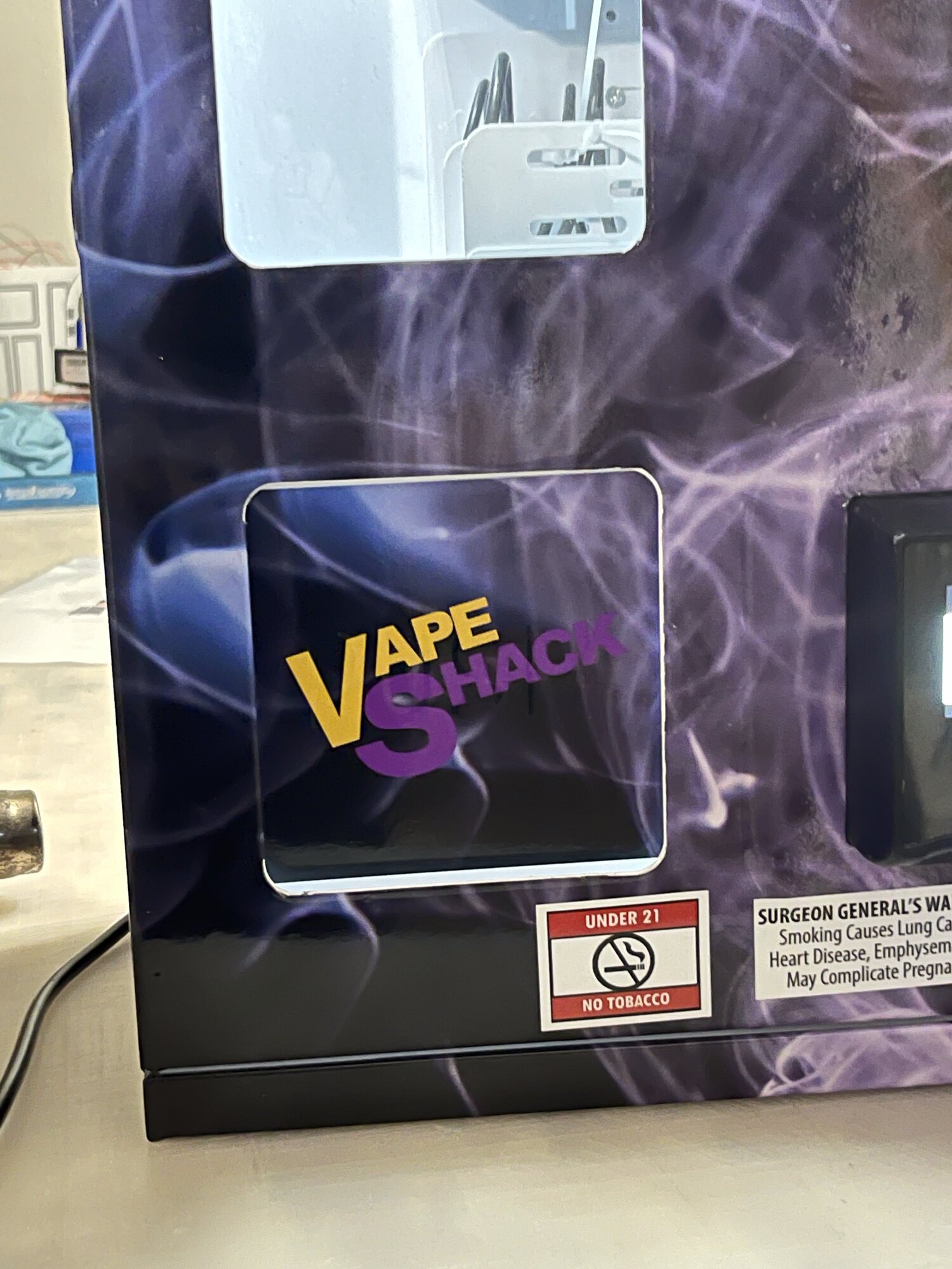 Vape shack vending machine wrap