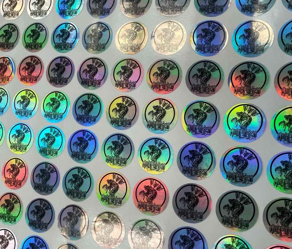 Holographic rainbow vinyl sticker